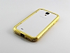 Tal Samsung i9500 Galaxy S4 Gold Bumper ereve Klf - Resim 4