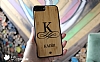 iPhone 14 Pro Tek Harf Kiiye zel Ahap Klf - Resim 1