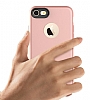Totu Design Color Series iPhone 7 Rose Gold Rubber Klf - Resim 2