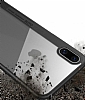 Totu Design Crystal iPhone X / XS Silikon Kenarl Krmz Rubber Klf - Resim 3