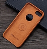 Totu Design Genuine Leather iPhone 7 / 8 Gerek Deri Krmz Rubber Klf - Resim: 2