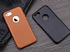 Totu Design Genuine Leather iPhone 7 / 8 Gerek Deri Gri Rubber Klf - Resim 7