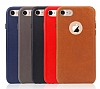 Totu Design Genuine Leather iPhone 7 / 8 Gerek Deri Gri Rubber Klf - Resim: 1