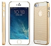 Totu Design iPhone SE / 5 / 5S effaf Gold izgili ve effaf Rubber Klf - Resim 6