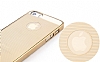 Totu Design iPhone SE / 5 / 5S effaf Gold izgili ve effaf Rubber Klf - Resim 9