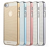 Totu Design iPhone SE / 5 / 5S effaf Gold izgili ve effaf Rubber Klf - Resim 3