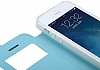 Totu Design iPhone SE / 5 / 5S izgili Standl Pencereli Mavi Deri Klf - Resim 5