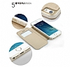 Totu Design iPhone SE / 5 / 5S Standl Pencereli Gold Deri Klf - Resim: 6
