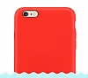 Totu Design iPhone 6 Plus / 6S Plus Deri Krmz Rubber Klf - Resim 1