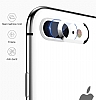 Totu Design iPhone 7 Plus / 8 Plus Silver Metal Kamera Koruma Yz ve Cam - Resim 6