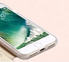 Totu Design Touch iPhone 7 Manyetik Kapakl Pencereli Gold Deri Klf - Resim 6