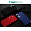 Totu Design Pure Color iPhone X / XS Kamera Korumal Lacivert Rubber Klf - Resim: 5