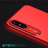 Totu Design Pure Color iPhone X / XS Kamera Korumal Siyah Rubber Klf - Resim: 2