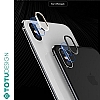 Totu Design iPhone X / XS Siyah Metal Kamera Koruma Yz ve Cam - Resim 1