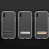 Totu Design Keen Series iPhone X / XS Standl Gold Silikon Klf - Resim 3