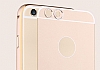 Totu Design Gemini iPhone 6 / 6S ift Katmanl Silver Metal Klf - Resim: 1
