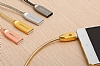 Totu Design Micro USB Dark Silver Metal Data Kablosu 1m - Resim 4