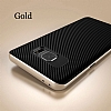 Totu Design Samsung Galaxy Note FE Silver Kenarl Siyah Karbon Silikon Klf - Resim 1