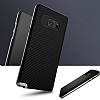Totu Design Samsung Galaxy Note FE Gold Kenarl Siyah Karbon Silikon Klf - Resim 2