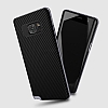 Totu Design Samsung Galaxy Note FE Silver Kenarl Siyah Karbon Silikon Klf - Resim 8