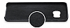 Totu Design Samsung Galaxy S7 Deri Grnml Siyah Rubber Klf - Resim 1