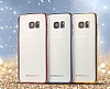 Totu Design Samsung Galaxy S7 Edge Gold Kenarl effaf Silikon Klf - Resim: 6