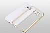 Totu Design Simple Samsung Galaxy S6 Edge Metalik Gold Kenarl Kristal Klf - Resim 1