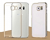 Totu Design Simple Samsung Galaxy S6 Edge Metalik Gold Kenarl Kristal Klf - Resim: 6