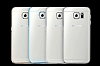 Totu Design Simple Samsung Galaxy S6 Edge Metalik Silver Kenarl Kristal Klf - Resim: 5