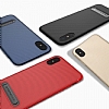 Totu Design Slim Series iPhone X / XS Standl Karbon Krmz Silikon Klf - Resim: 13
