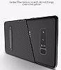 Totu Design Slim Series Samsung Galaxy Note 8 Standl Karbon Krmz Silikon Klf - Resim 2