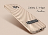 Totu Design Slim Series Samsung Galaxy S7 Edge Standl Karbon Gold Silikon Klf - Resim 2