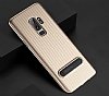 Totu Design Slim Series Samsung Galaxy S9 Plus Standl Karbon Gold Silikon Klf - Resim: 10