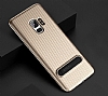 Totu Design Slim Series Samsung Galaxy S9 Standl Karbon Gold Silikon Klf - Resim: 11