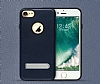 Totu Design King Series iPhone 7 Silikon Kenarl Lacivert Rubber Klf - Resim 8