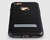 Totu Design King Series iPhone 7 Silikon Kenarl Siyah Rubber Klf - Resim: 1