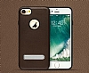 Totu Design King Series iPhone 7 Silikon Kenarl Kahverengi Rubber Klf - Resim 8