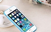 Totu Design Crystal Soft iPhone 6 / 6S Mavi Silikon Kenarl Ultra nce effaf Rubber Klf - Resim 8