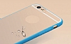 Totu Design Crystal Soft iPhone 6 / 6S Mavi Silikon Kenarl Ultra nce effaf Rubber Klf - Resim 6