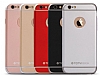 Totu Design iPhone 6 / 6S Metal Grnml Silver Rubber Klf - Resim: 1