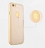 TotuDesign iPhone 6 / 6S Gold Metal Kenarl effaf Silikon Klf - Resim 7