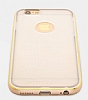 TotuDesign iPhone 6 / 6S Gold Metal Kenarl effaf Silikon Klf - Resim: 10
