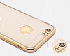 TotuDesign iPhone 6 / 6S Gold Metal Kenarl effaf Silikon Klf - Resim: 8