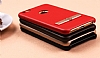 Totu Design iPhone 6 Plus / 6S Plus Skin Series Deri Grnml Siyah Rubber Klf - Resim 2