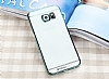 TotuDesign Samsung Galaxy S6 Edge Dark Silver Metalik Kenarl effaf Rubber Klf - Resim: 2