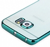 TotuDesign Samsung Galaxy S6 Edge Dark Silver Metalik Kenarl effaf Rubber Klf - Resim: 7