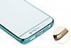 TotuDesign Samsung Galaxy S6 Edge Dark Silver Metalik Kenarl effaf Rubber Klf - Resim: 1