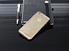 Totu Design Simple iPhone 6 / 6S Gold izgili Metalik Kenarl effaf Silikon Klf - Resim 1