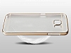 TotuDesign Simple Series Samsung i9800 Galaxy S6 Silver Metalik Kenarl effaf Rubber Klf - Resim: 2
