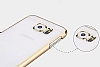TotuDesign Simple Series Samsung i9800 Galaxy S6 Silver Metalik Kenarl effaf Rubber Klf - Resim: 4